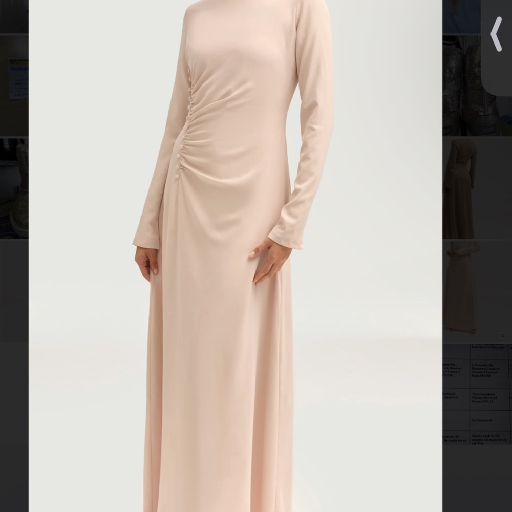 Veiled rouched dress